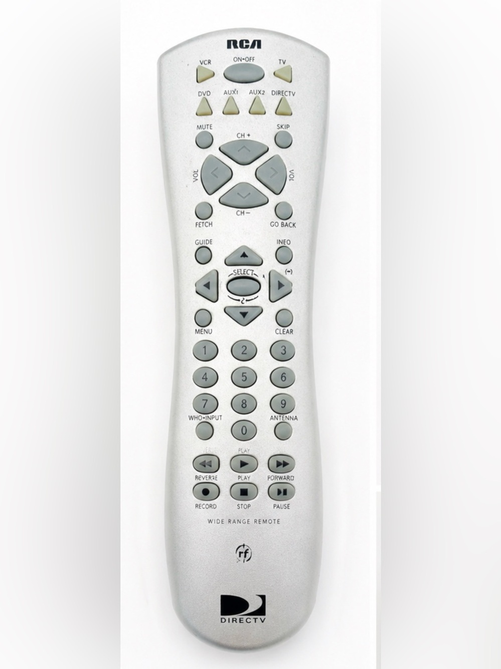 RCA RCR160SBM1 Universal RF Remote Control DirecTV 6 Device LED Powers On